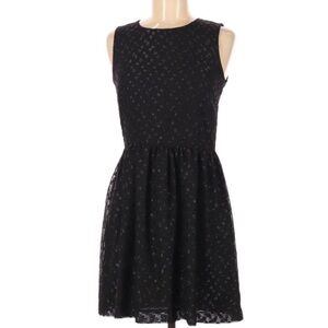 French Connection Black Sleeveless High-Neck Dress